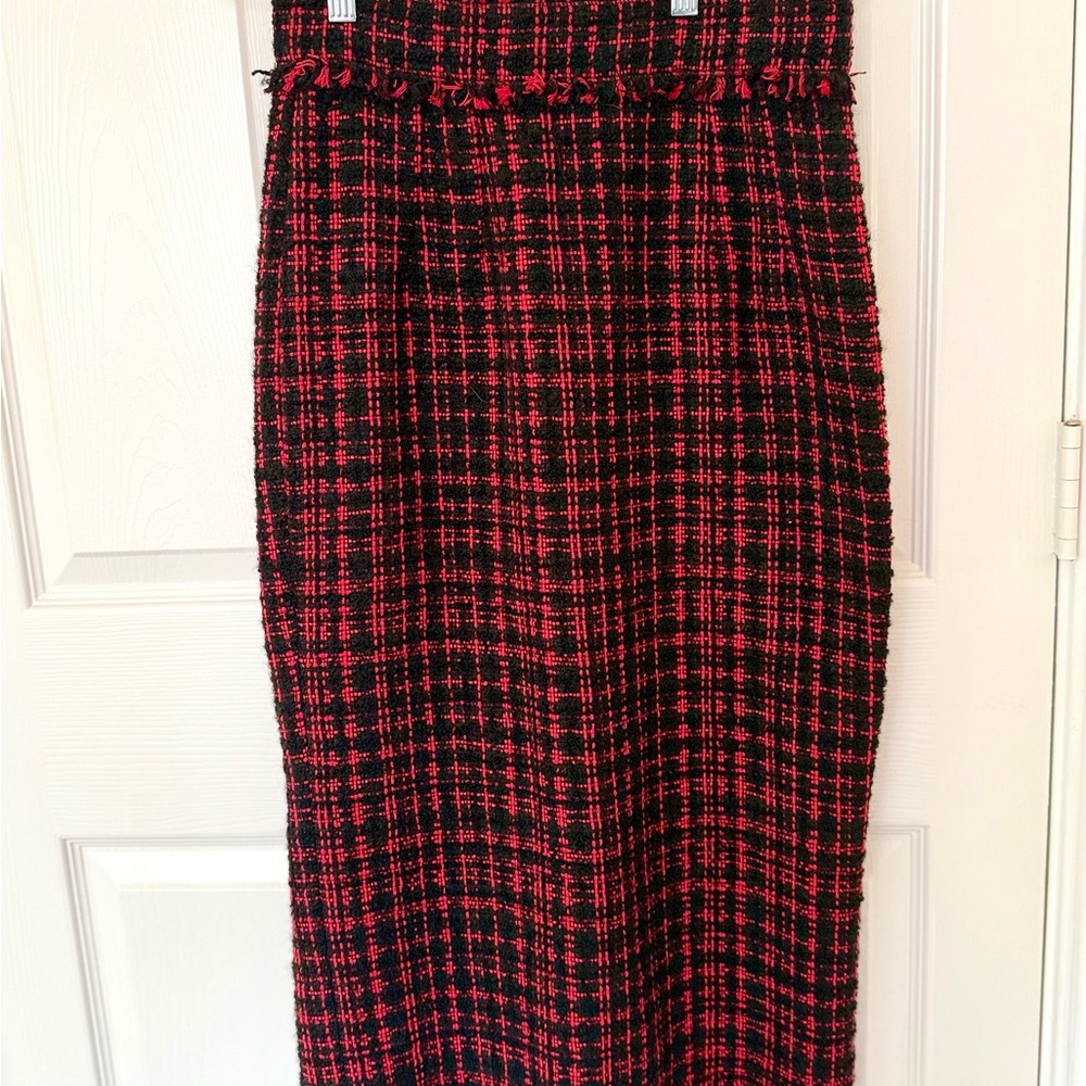 Dolce & Gabbana Tartan Tweed Midi Skirt size 42 (IT)